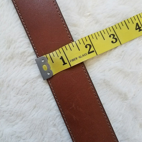 Brighton Vintage 1994 Leather Western Metal Link Chain Belt main image 4